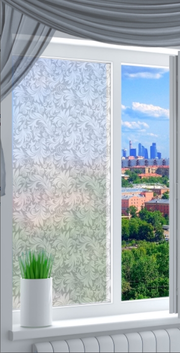 фото Пленка декоративная матовая на окно decomir на стекло размером 75x150см vitrn vitrn016