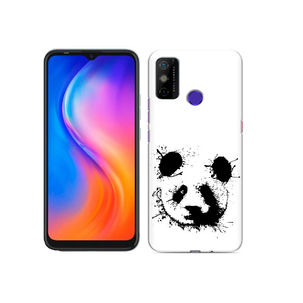 

Чехол MyPads Tocco для Tecno Spark 6 GO клякса-панда, Прозрачный, Tocco