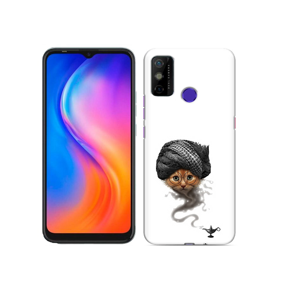 

Чехол MyPads Tocco для Tecno Spark 6 GO кот джин, Прозрачный, Tocco