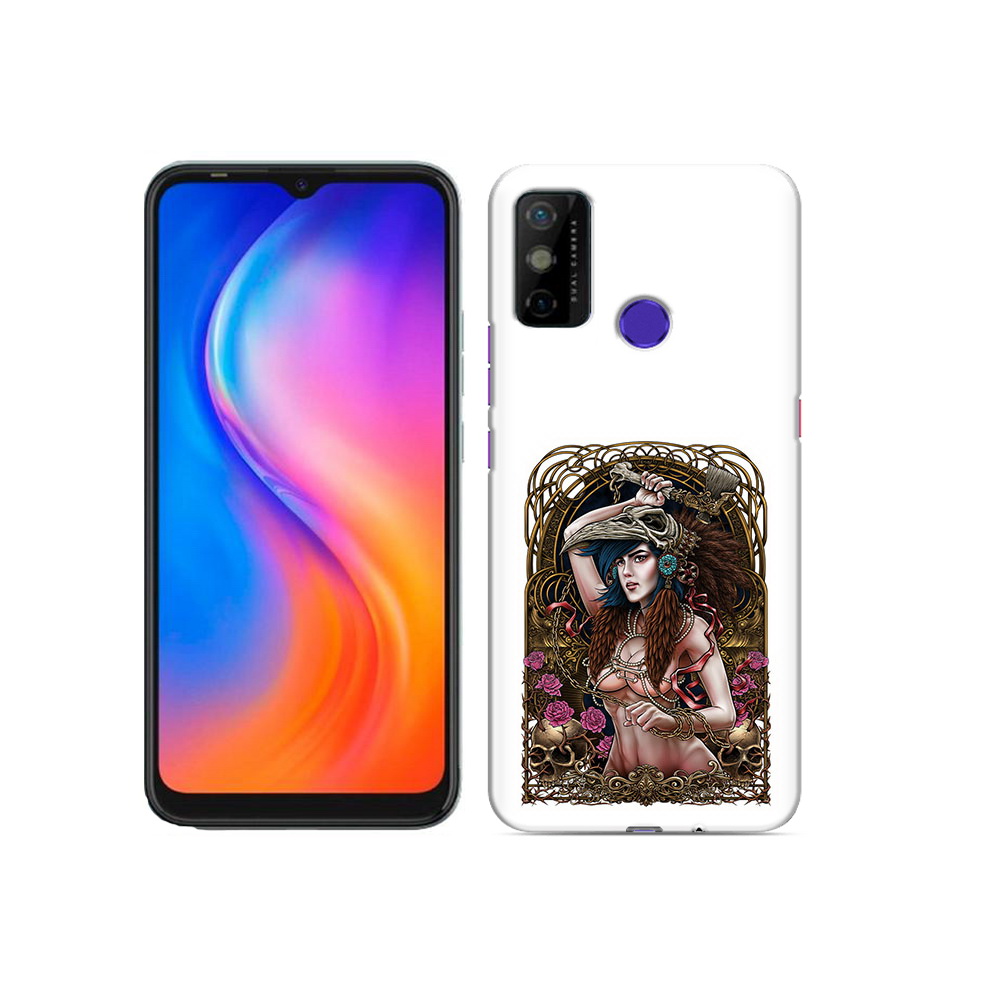 

Чехол MyPads Tocco для Tecno Spark 6 GO красивая девушка рисунок, Прозрачный, Tocco