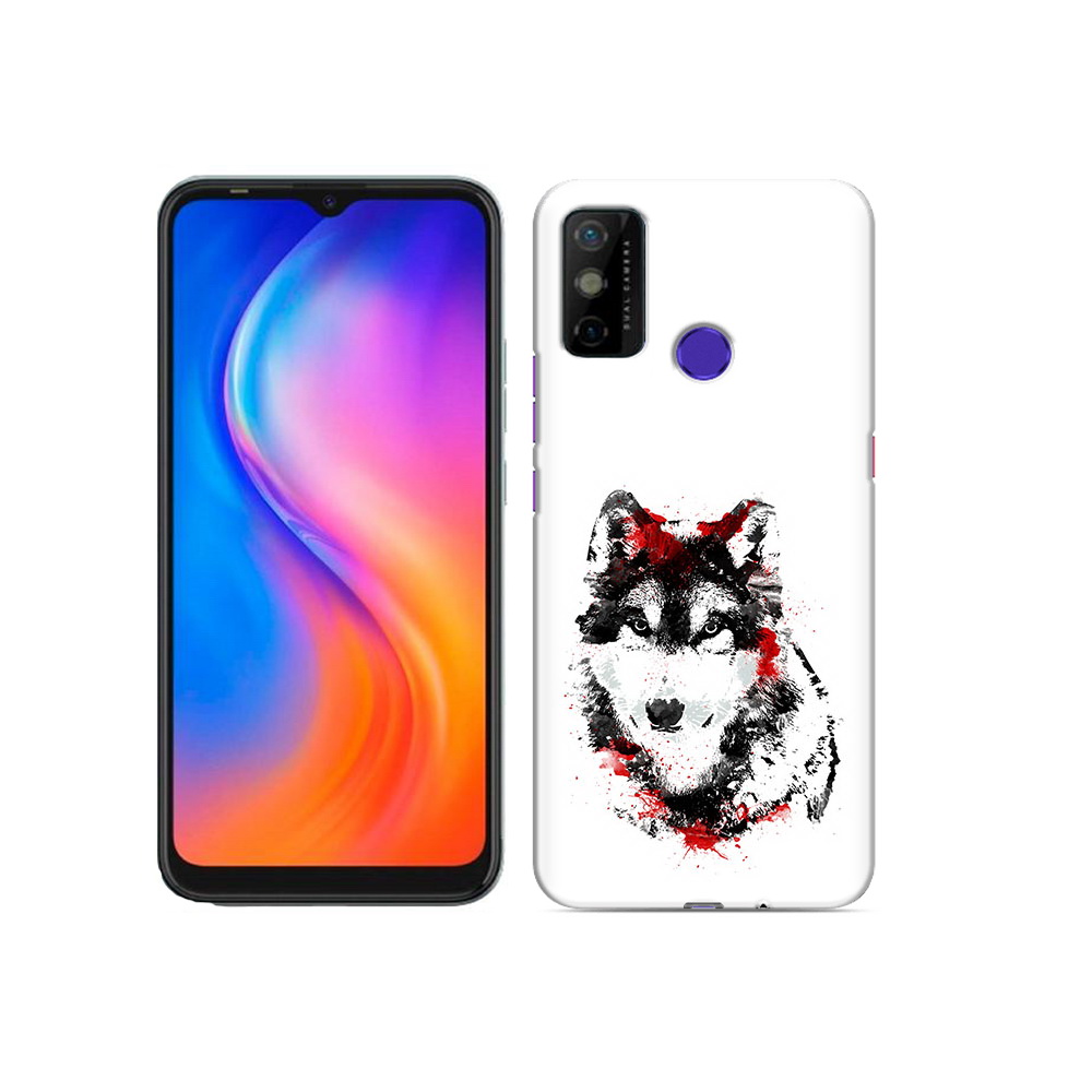

Чехол MyPads Tocco для Tecno Spark 6 GO кровавый волк, Прозрачный, Tocco