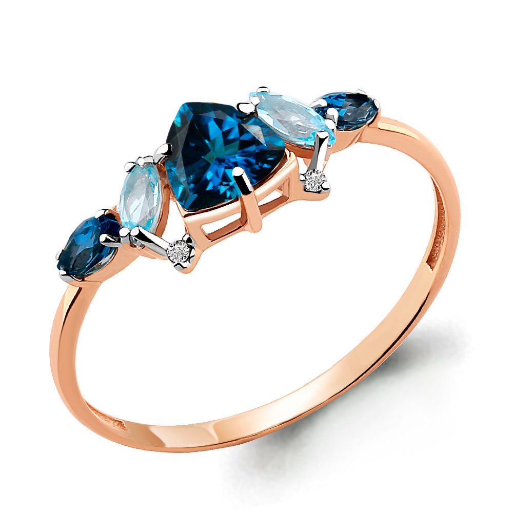 

Кольцо из золота р.  AQUAMARINE 6598162_585_кз, 6598162_585_кз