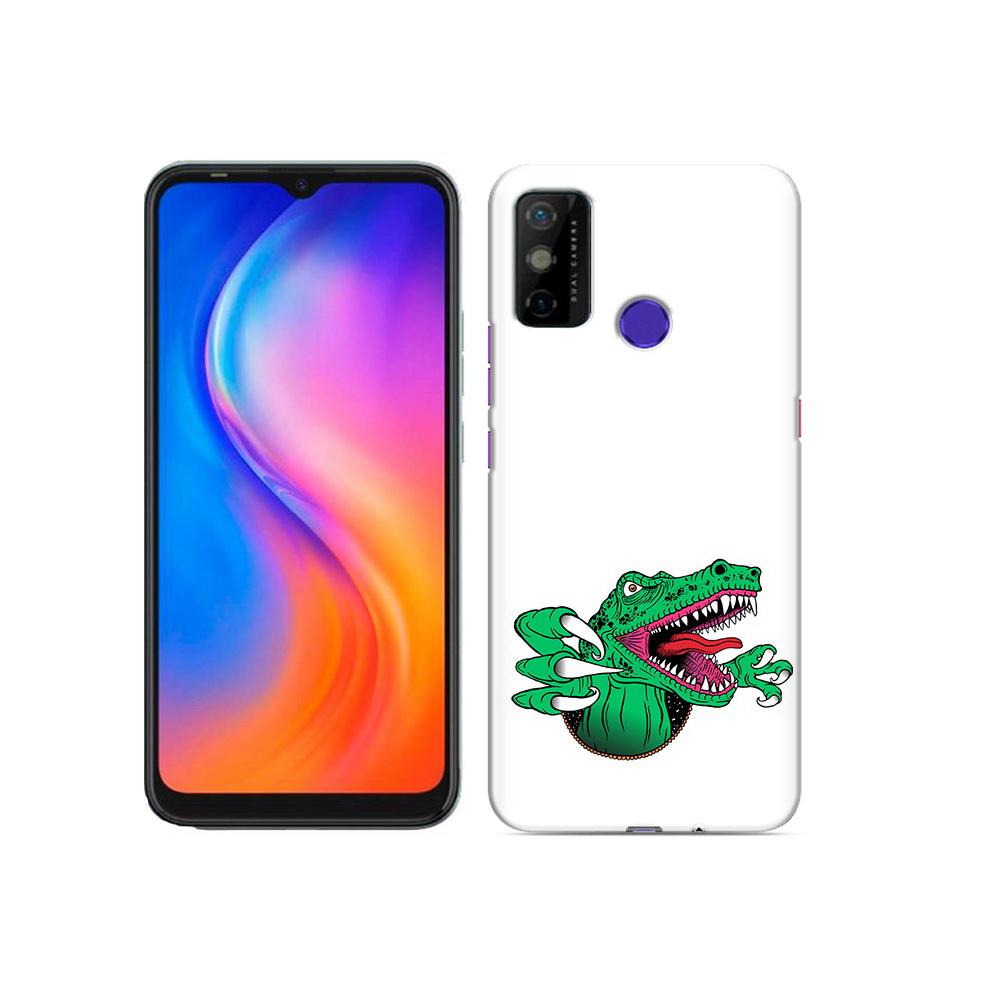 

Чехол MyPads Tocco для Tecno Spark 6 GO крокодил, Прозрачный, Tocco