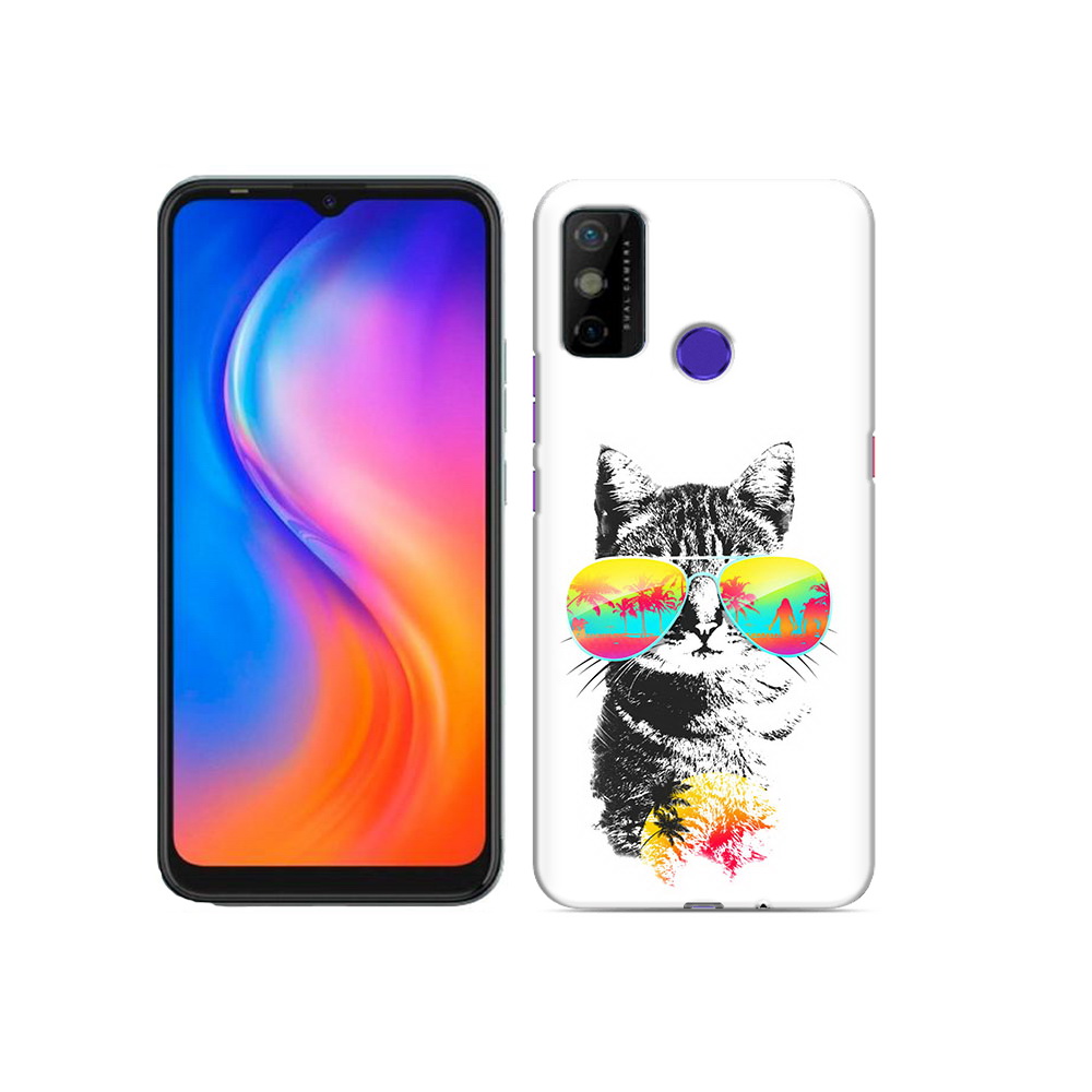 

Чехол MyPads Tocco для Tecno Spark 6 GO крутой кот, Прозрачный, Tocco