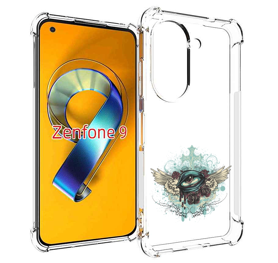 Чехол MyPads плачущий глаз с крыльями для Asus Zenfone 9 (AI2202)
