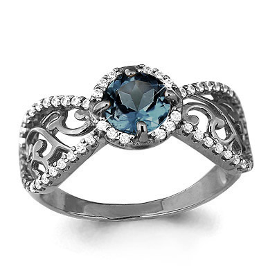 

Кольцо из серебра р. 17,5 AQUAMARINE 6544808А_925_р, 6544808А_925_р