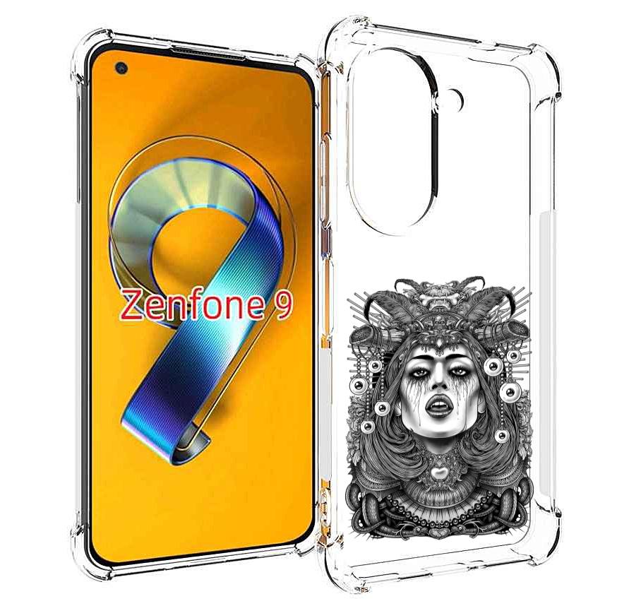 

Чехол MyPads портрет девушки черно белый для Asus Zenfone 9 (AI2202), Прозрачный, Tocco