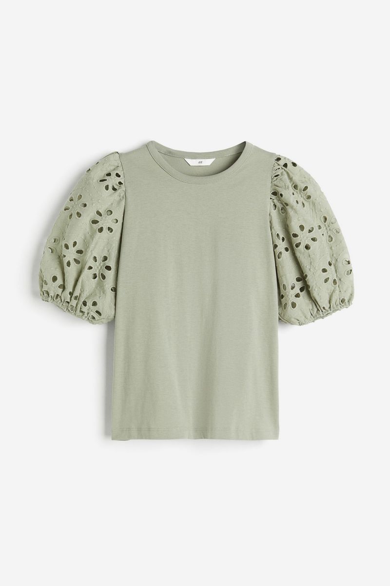 

Блуза женская H&M 1223275 зеленая L, Зеленый, 1223275