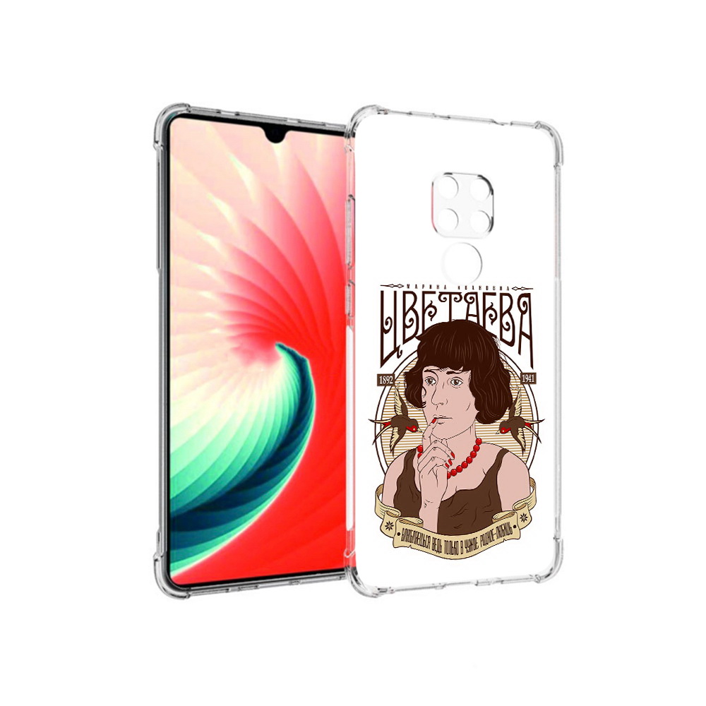 

Чехол MyPads Tocco для Huawei Mate 20 Цветаева, Прозрачный, Tocco