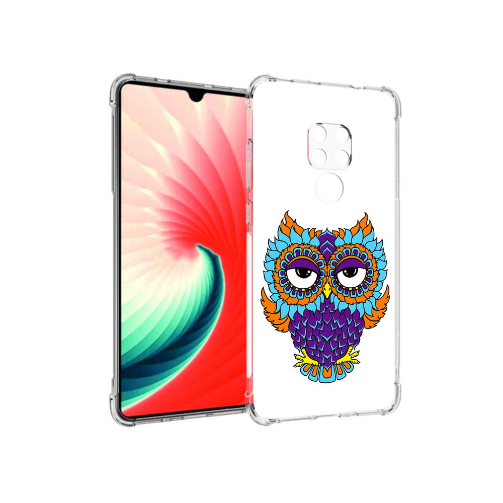 

Чехол MyPads Tocco для Huawei Mate 20 Цветная сова, Прозрачный, Tocco
