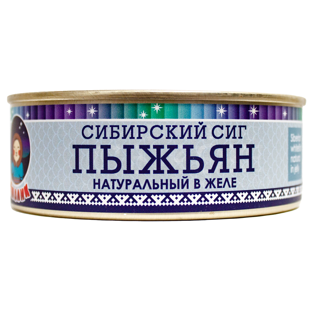 Рыбные консервы ТМ Ямалик пыжьян сибирский сиг натуральный в желе 240 г
