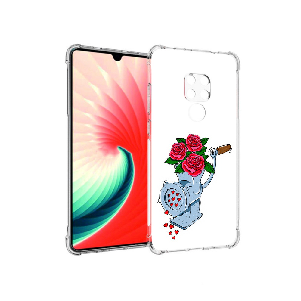 

Чехол MyPads Tocco для Huawei Mate 20 Цветочные сердца, Прозрачный, Tocco