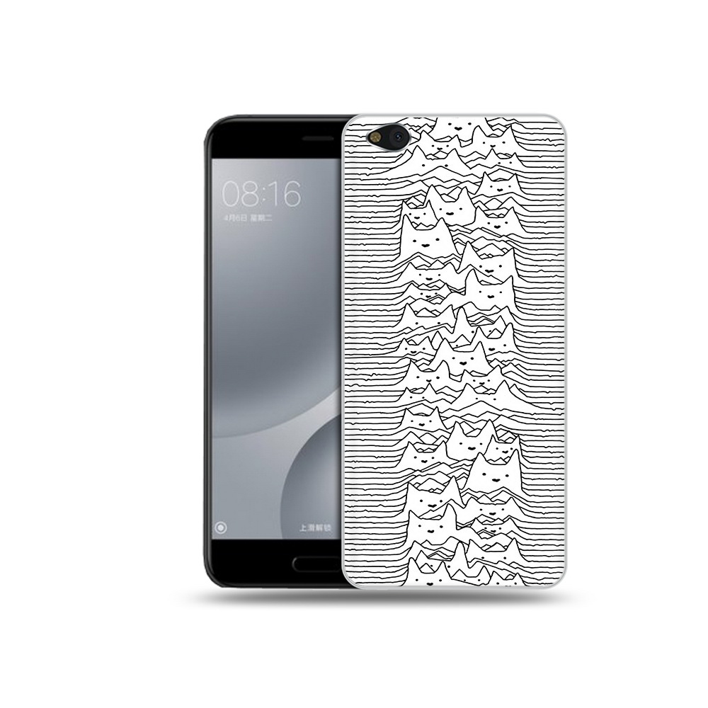 

Чехол MyPads Tocco для Xiaomi Mi 5C черно белые коты 3D (PT61938.328.682), Прозрачный, Tocco