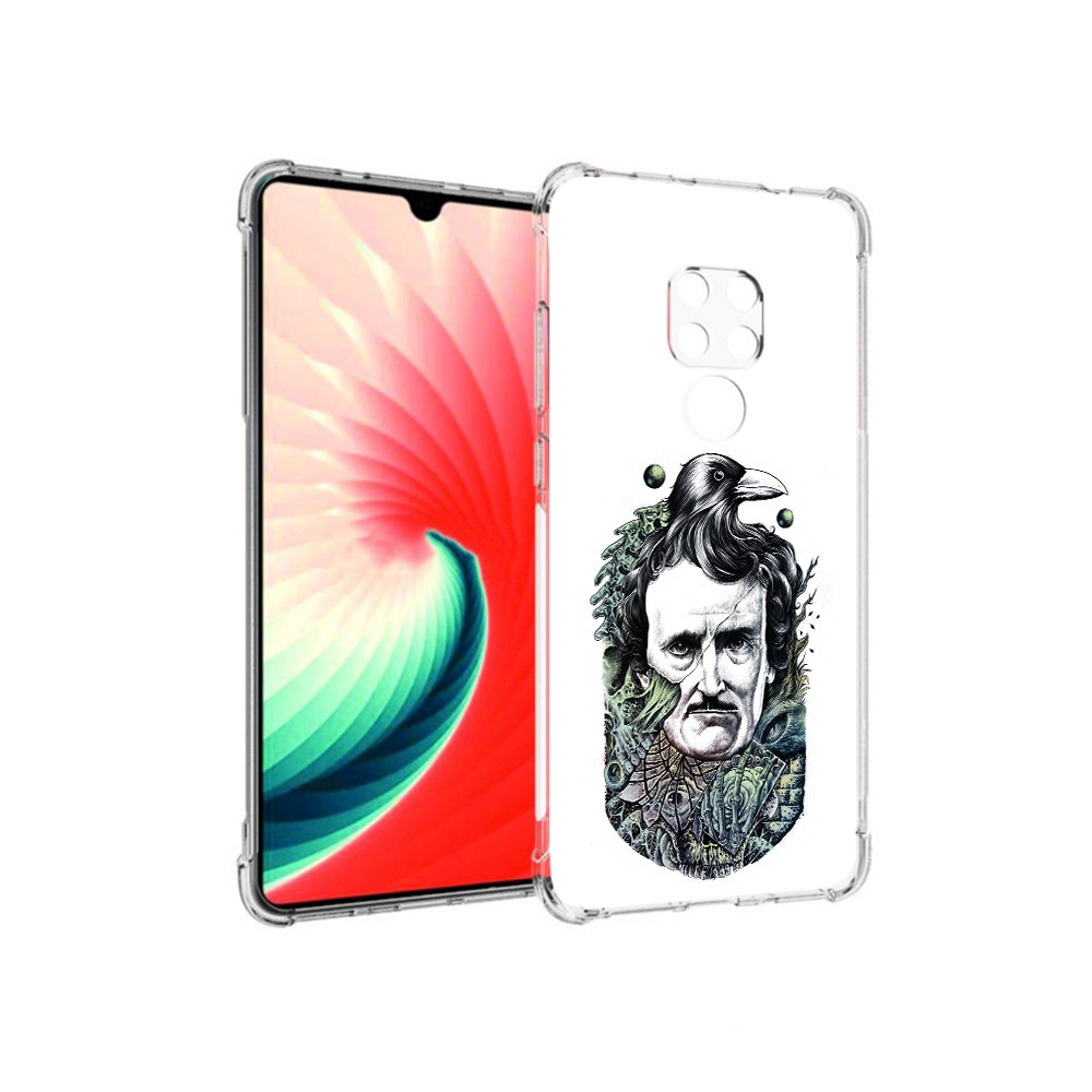 

Чехол MyPads Tocco для Huawei Mate 20 Эдгар Аллан с вороном, Прозрачный, Tocco