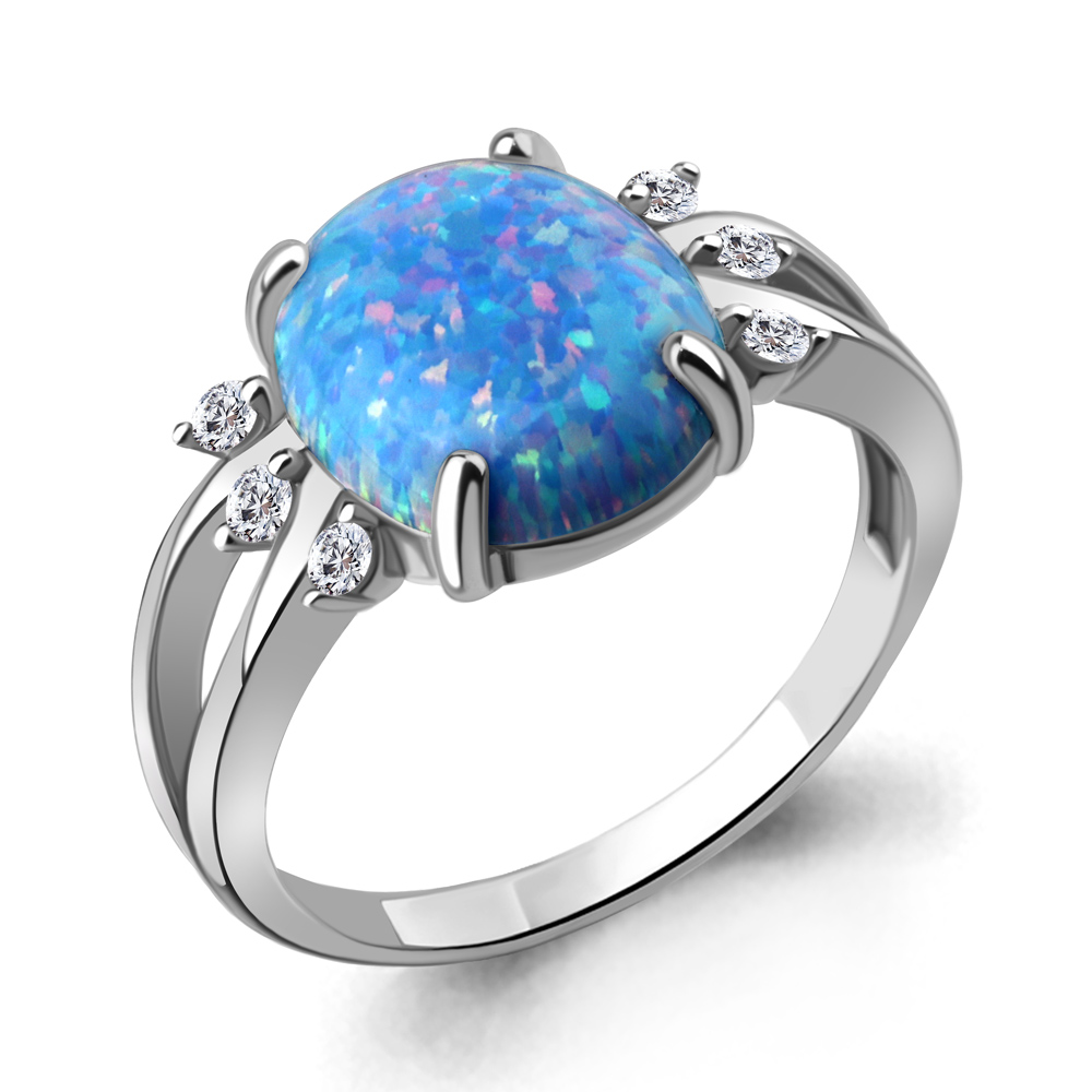 

Кольцо из серебра р. , AQUAMARINE 6577297А_925_р, 6577297А_925_р