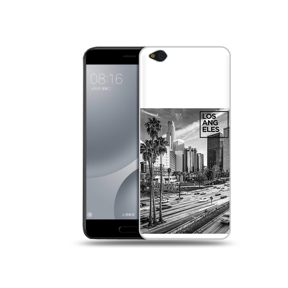

Чехол MyPads Tocco для Xiaomi Mi 5C черно белый лос анджелес (PT61938.328.685), Прозрачный, Tocco