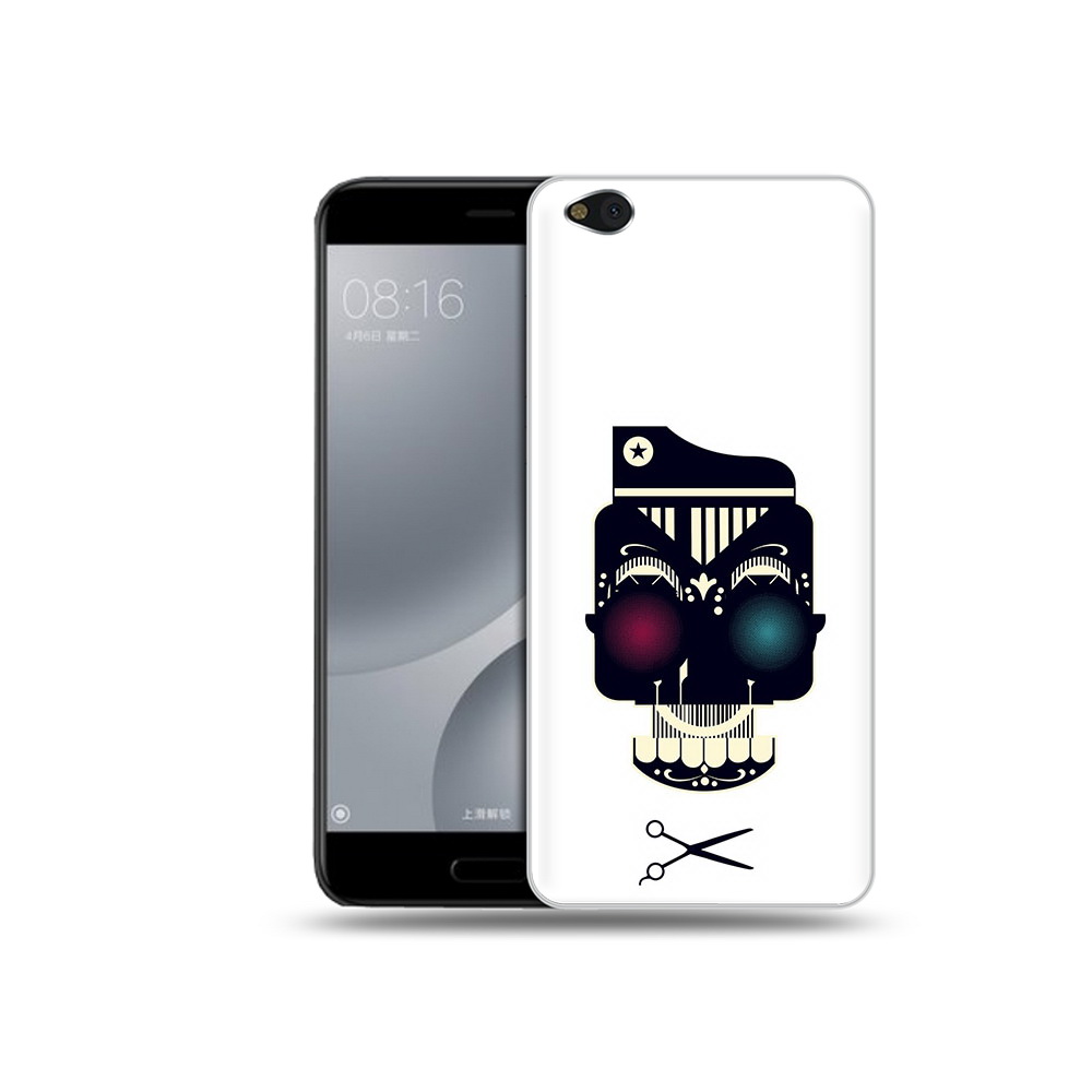 

Чехол MyPads Tocco для Xiaomi Mi 5C черно белый скелет с яркими глазами (PT61938.328.687), Прозрачный, Tocco