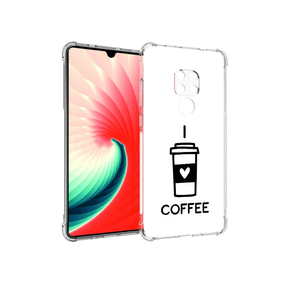 

Чехол MyPads Tocco для Huawei Mate 20 Я люблю кофе, Прозрачный, Tocco