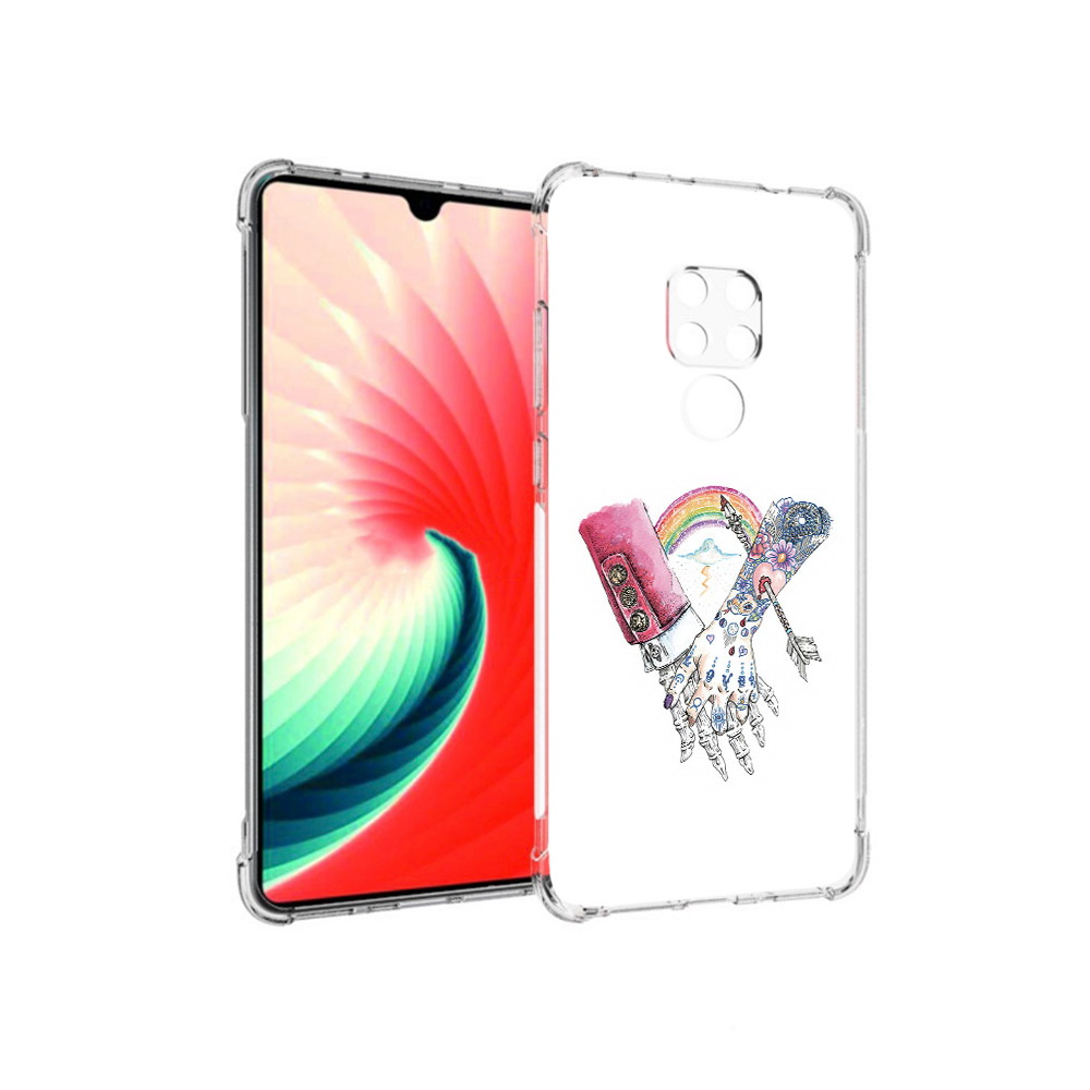 

Чехол MyPads Tocco для Huawei Mate 20 абстракция руки в татуировках, Прозрачный, Tocco