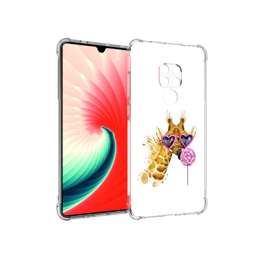 Чехол MyPads Tocco для Huawei Mate 20 акварельный жираф