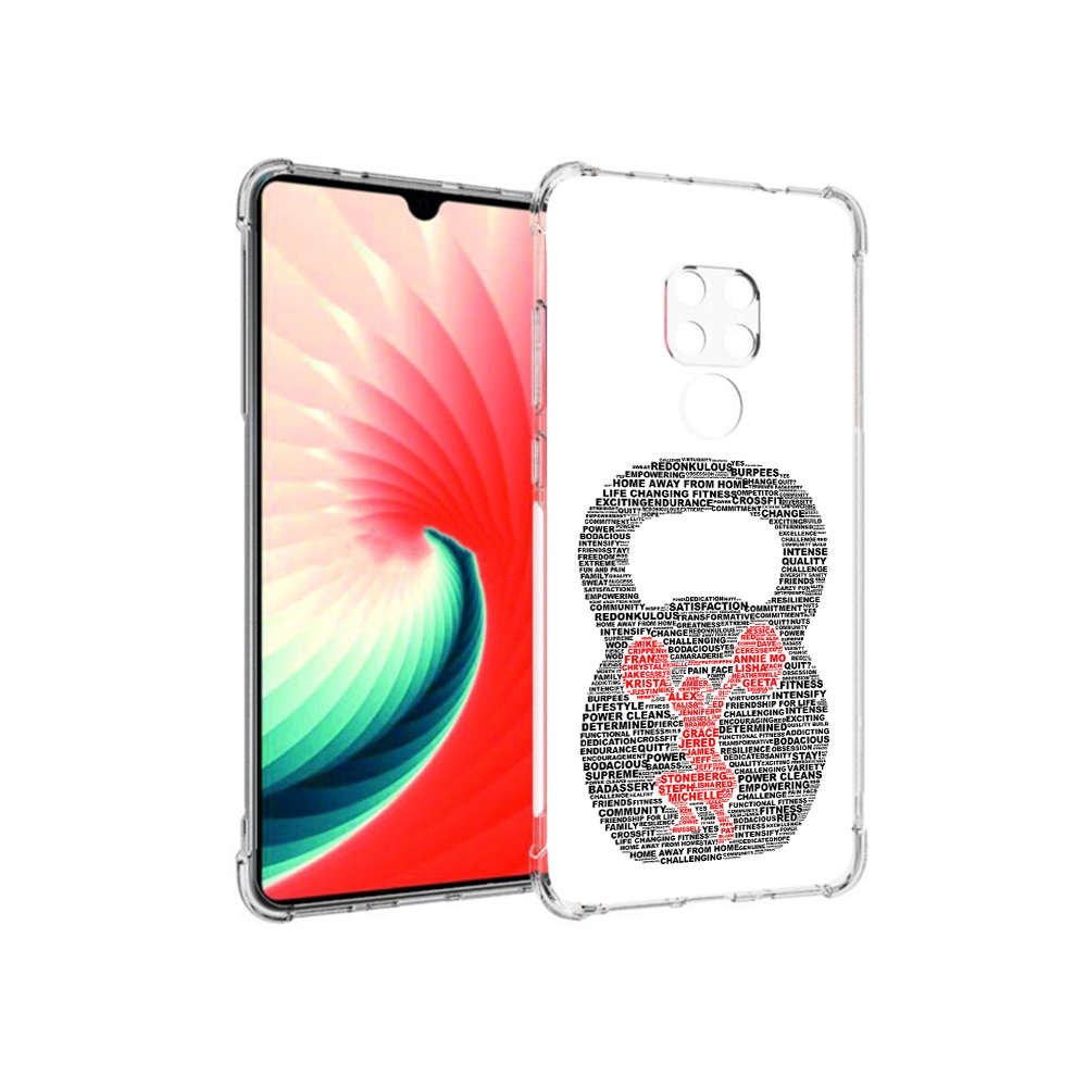 

Чехол MyPads Tocco для Huawei Mate 20 бодибилдинг гиря из слов, Прозрачный, Tocco