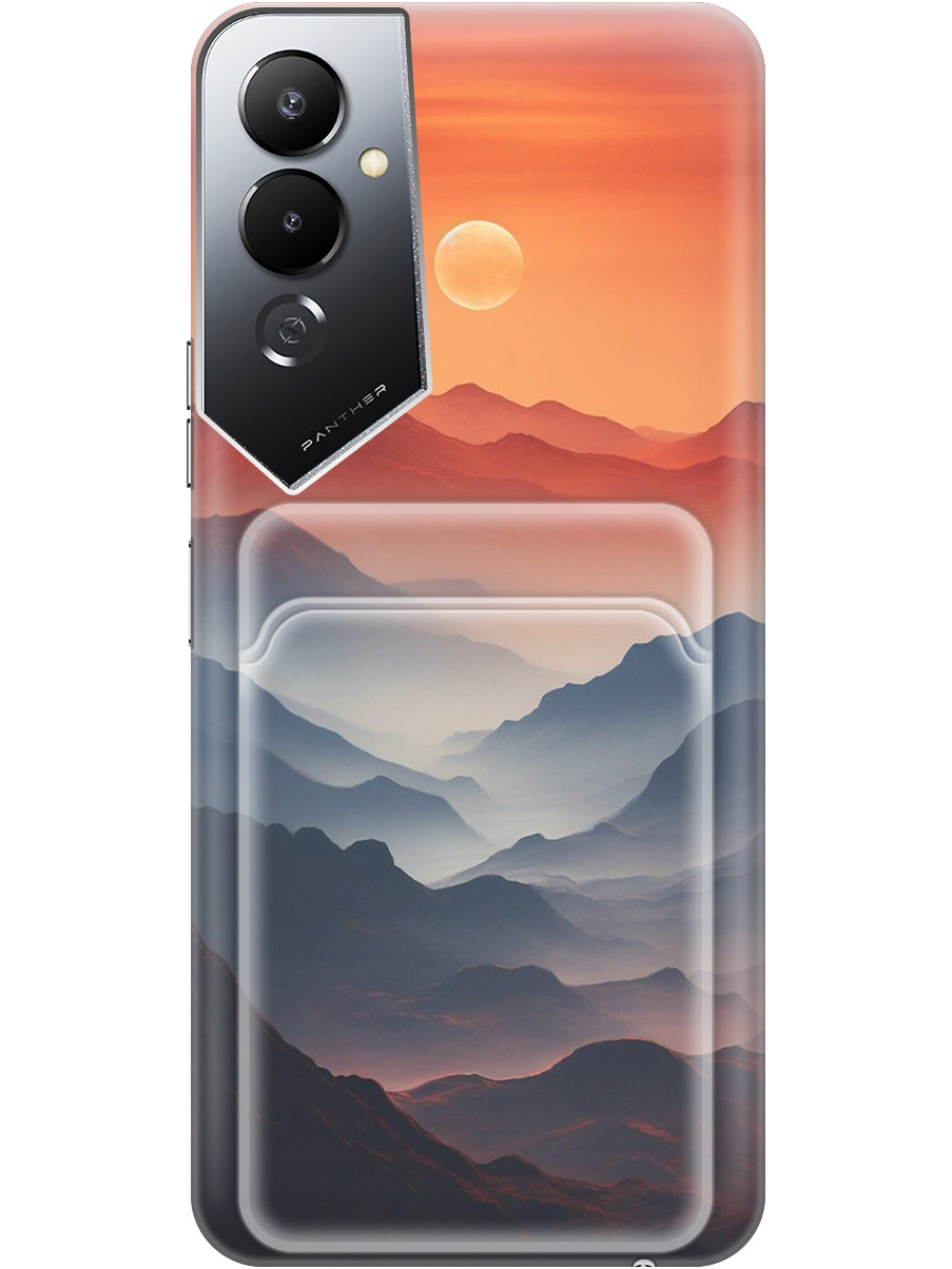 

Силиконовый чехол на Tecno Pova 4 с принтом с карманом для карты прозрачный 785773, Прозрачный;оранжевый;черный, 762091410