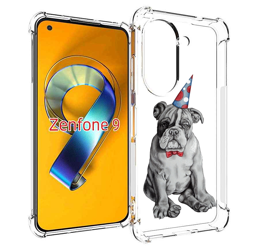 

Чехол MyPads праздничный щенок для Asus Zenfone 9 (AI2202), Прозрачный, Tocco