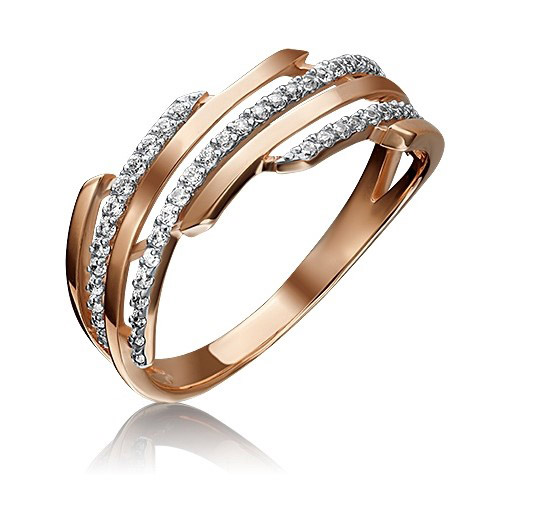 

Кольцо из красного золота с фианитом р. 21 PLATINA jewelry 01-3874-00-401-1110-32, 01-3874-00-401-1110-32