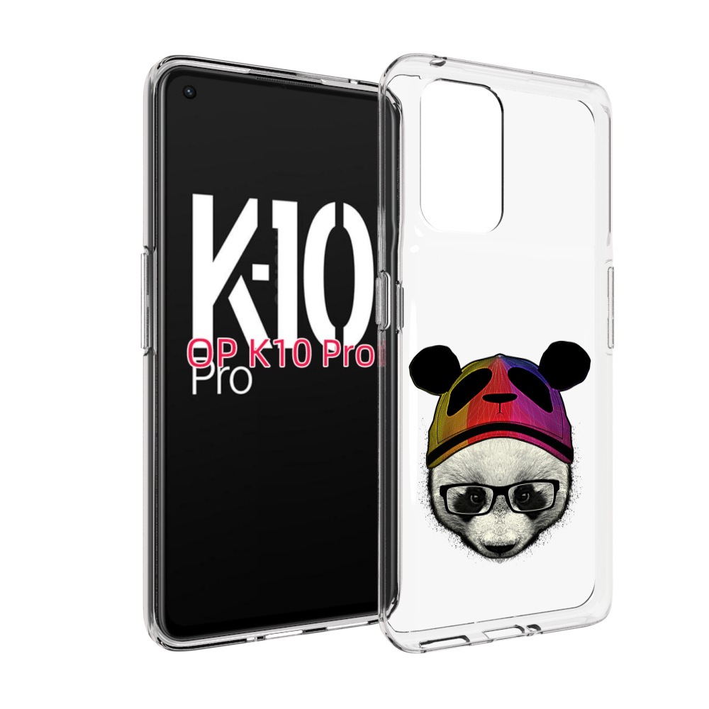 

Чехол MyPads Панда в шапке для OPPO K10 Pro, Прозрачный, Tocco