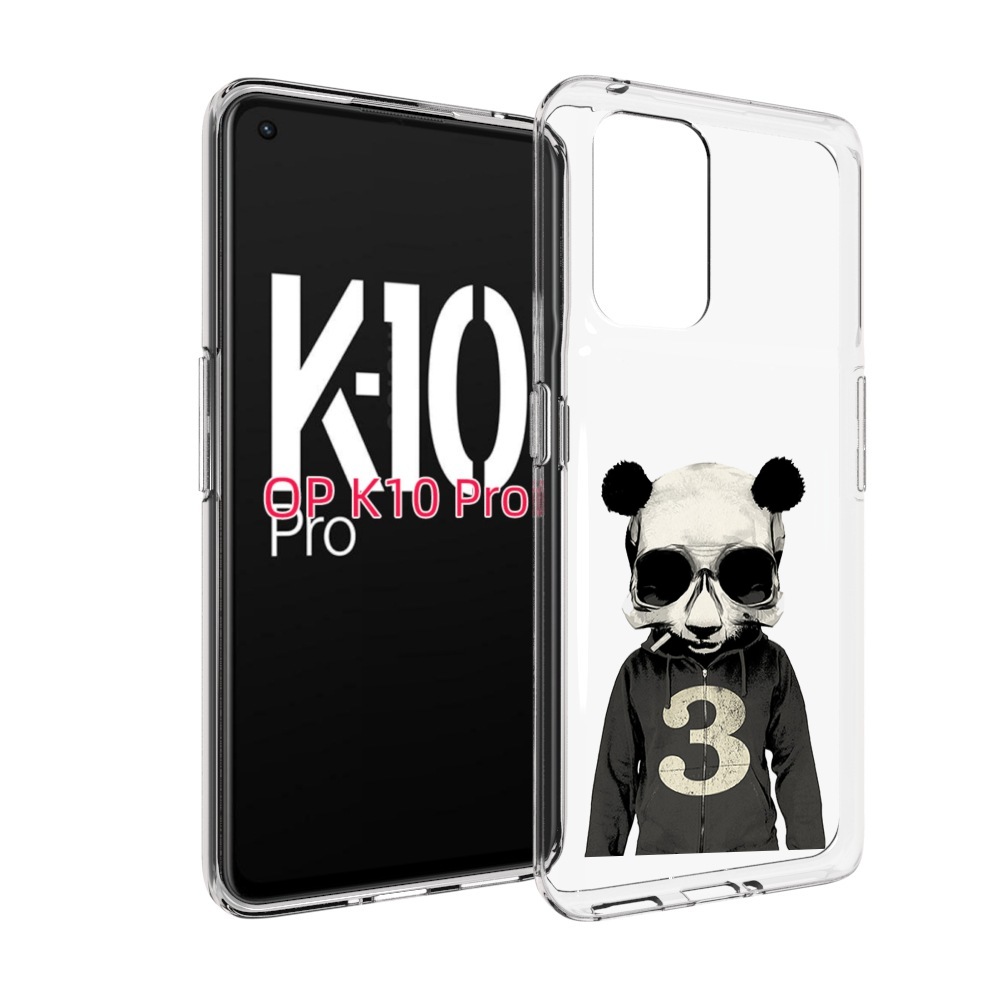

Чехол MyPads Панда-в-костюме для OPPO K10 Pro, Прозрачный, Tocco