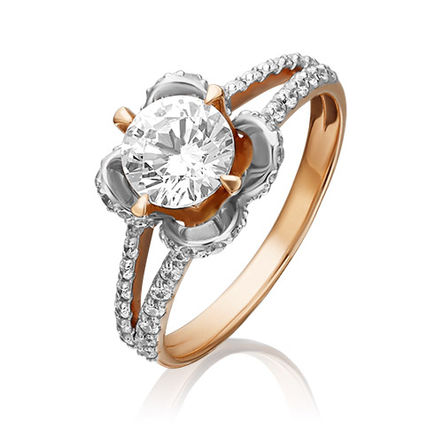 

Кольцо из золота р.  PLATINA jewelry 01-4373-00-501-1111-38, фианит, 01-4373-00-501-1111-38