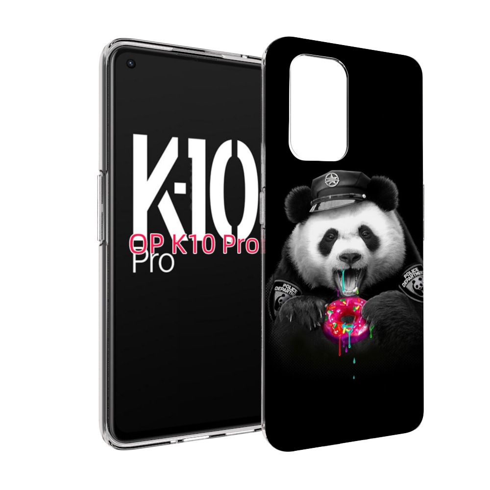 

Чехол MyPads Панда-с-пончиком для OPPO K10 Pro, Прозрачный, Tocco