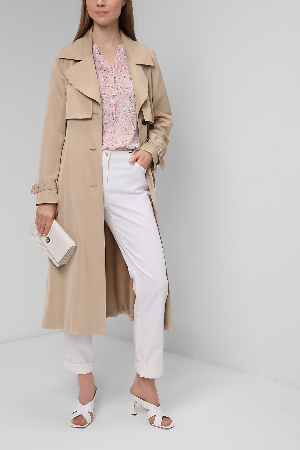 

Блуза женская Esprit 031EE1F303 бежевая 38, 031EE1F303