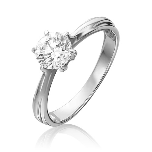 

Кольцо из белого золота с фианитом р.  PLATINA jewelry 01-0530-00-501-1120-38, 01-0530-00-501-1120-38