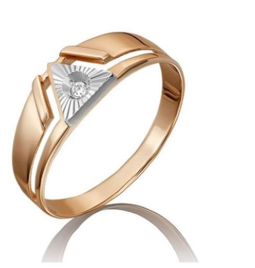 

Кольцо из комбинированного золота с фианитом р. 18 PLATINA jewelry 01-1144-00-401-1111-05, 01-1144-00-401-1111-05