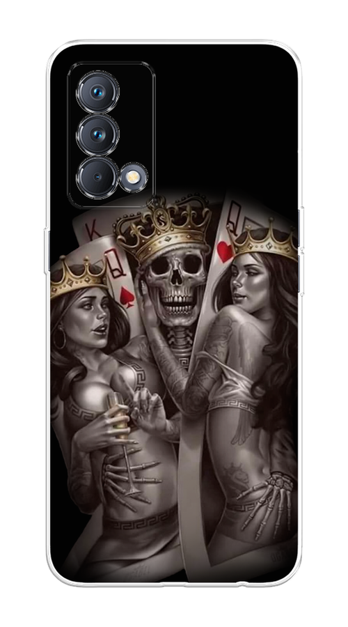 

Чехол на Realme GT Master Edition "Карты король и королевы", Серый;желтый, 2510450-6