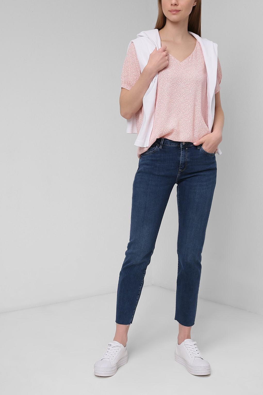 

Блуза женская Esprit 031EE1F310 бежевая 44, 031EE1F310