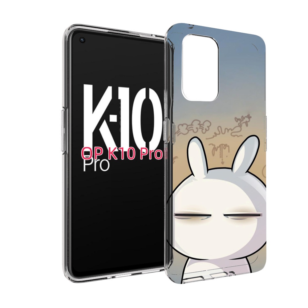 

Чехол MyPads Подозрительный-зайка для OPPO K10 Pro, Прозрачный, Tocco