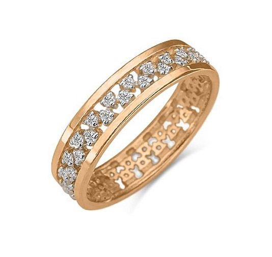 

Кольцо из красного золота с фианитом р. 18,5 PLATINA jewelry 01-3272-00-401-1110-24, 01-3272-00-401-1110-24