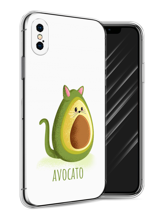 

Чехол Awog на Apple iPhone X (10) / Айфон X (10) "Avocato", Разноцветный, 11050-10