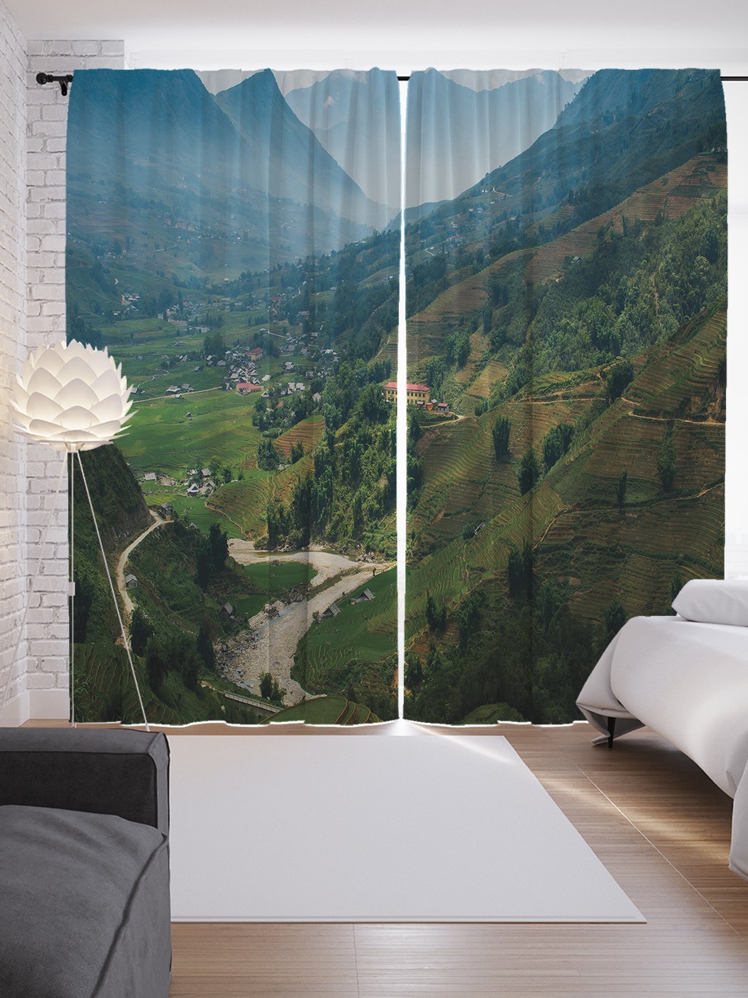 

Шторы с фотопечатью JoyArty "Деревни Исландии" из сатена, 290х265 см, Деревни Исландии