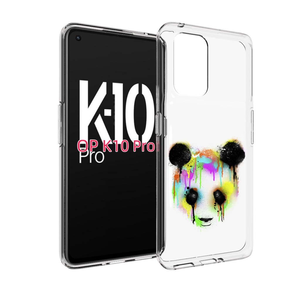 

Чехол MyPads Радужная панда для OPPO K10 Pro, Прозрачный, Tocco