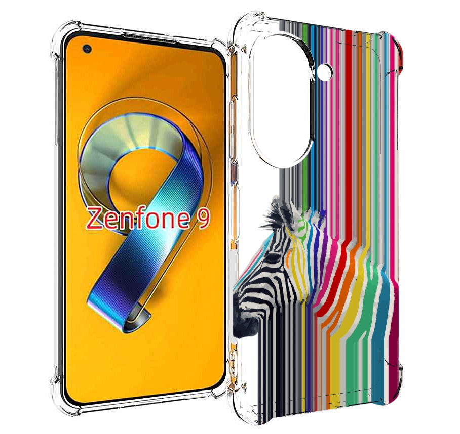 Чехол MyPads радужная зебра для Asus Zenfone 9 (AI2202)