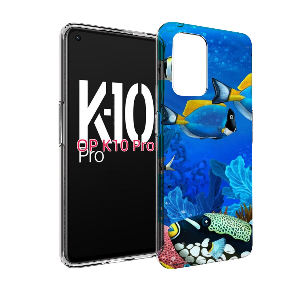 

Чехол MyPads Рыбки для OPPO K10 Pro, Прозрачный, Tocco