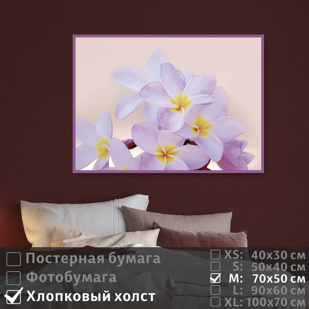 

Постер на холсте ПолиЦентр Нежные тропические цветы 70х50 см, НежныеТропическиеЦветы