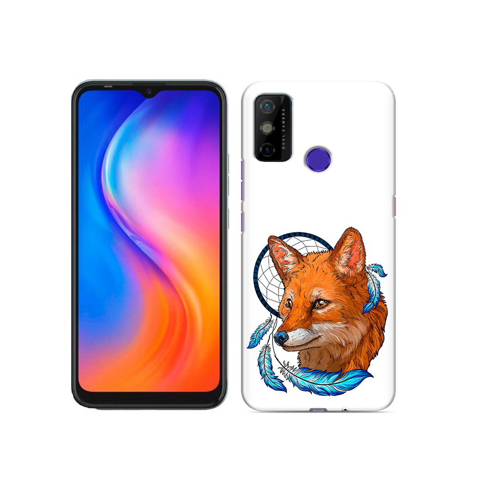 

Чехол MyPads Tocco для Tecno Spark 6 GO лиса и ловец снов, Прозрачный, Tocco