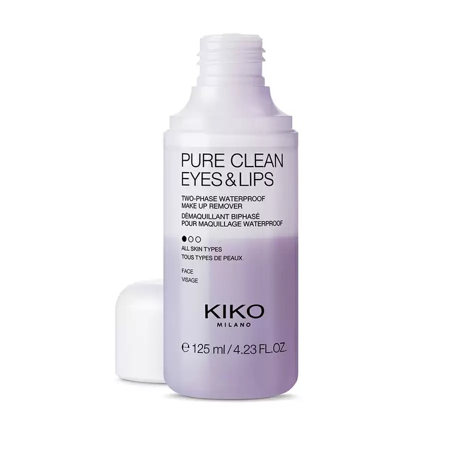 Очищающее средство для глаз и губ Kiko Milano Pure clean eyes & lips 125 мл