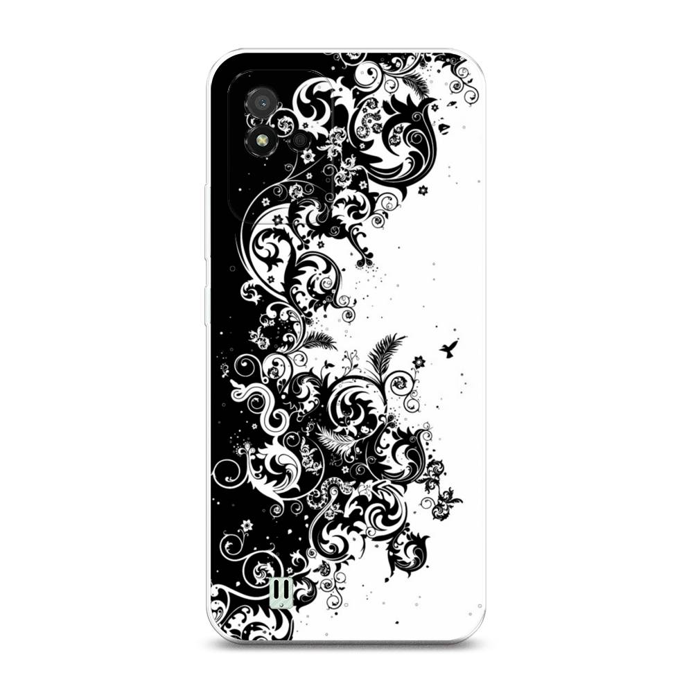 

Чехол на Realme Narzo 50i Черно белый узор, Белый;черный;серый, 2510050-3