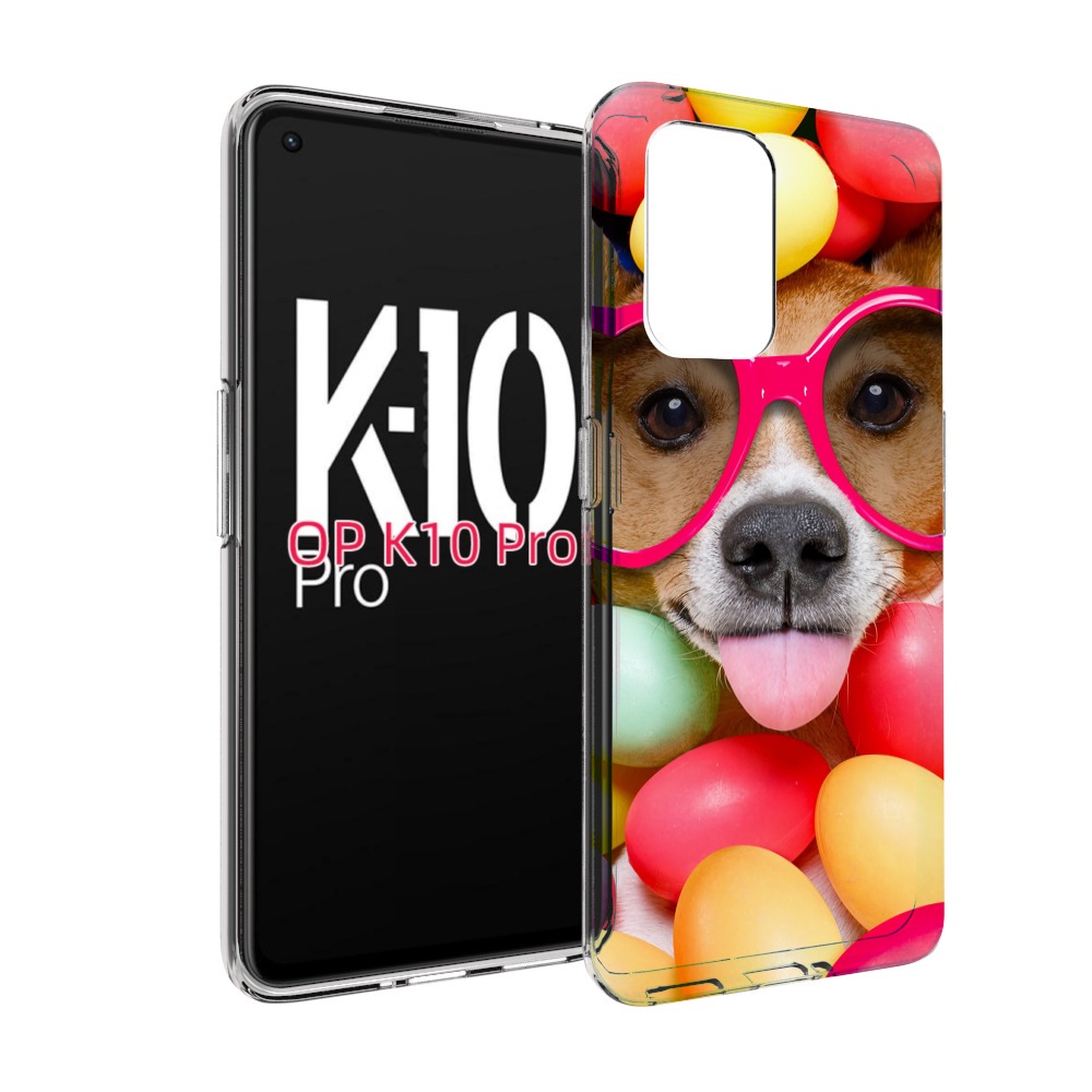

Чехол MyPads Собака-в-яйцах для OPPO K10 Pro, Прозрачный, Tocco