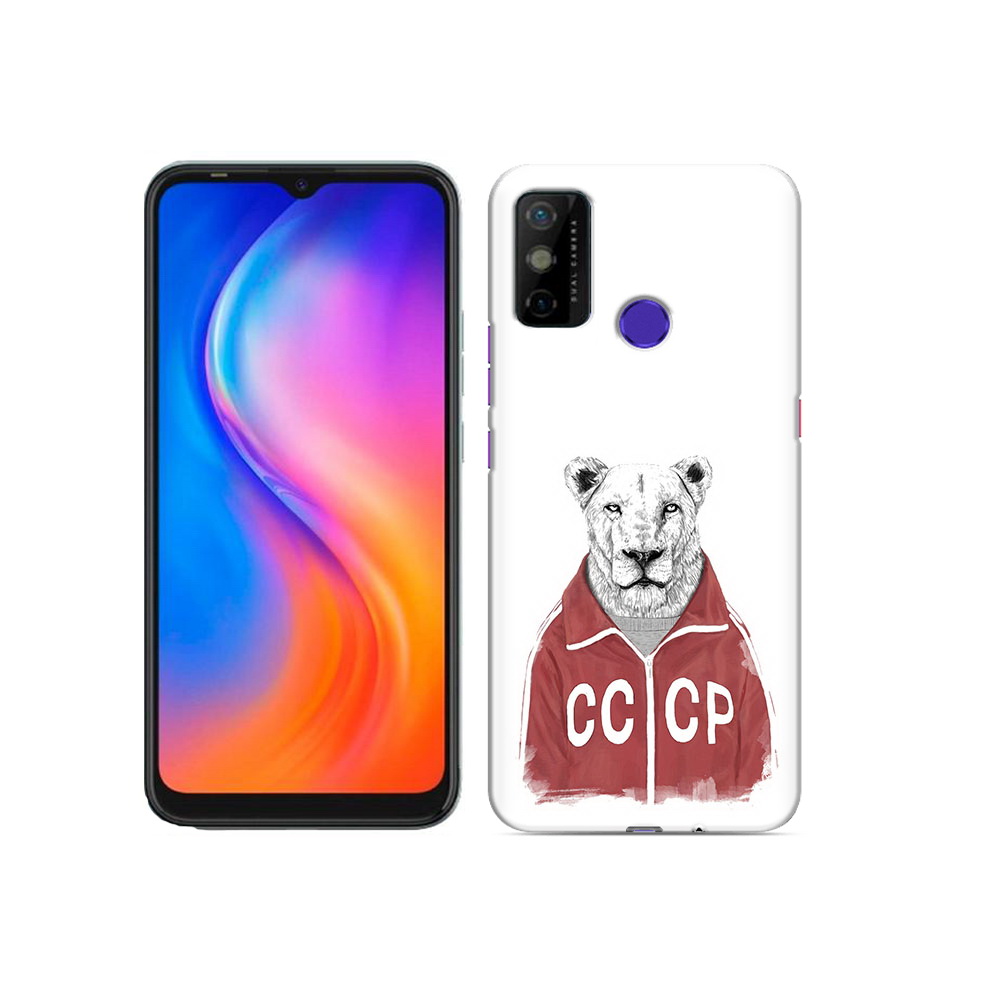 

Чехол MyPads Tocco для Tecno Spark 6 GO львица ссср, Прозрачный, Tocco